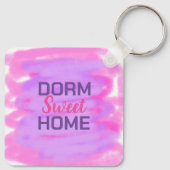 Porte-clés Dorm doux doré rose violet aquarelle texte (Dos)