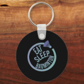 Porte-clés Dormir Manger Badminton Répéter 1 (Recto)