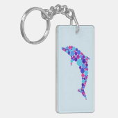 Porte-clés Dot Dauphin Colorfull animal marin Abstrait (Devant gauche)