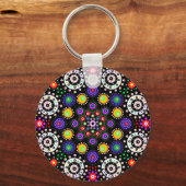 Porte-clés Dot psychédélique Mandala (Recto)