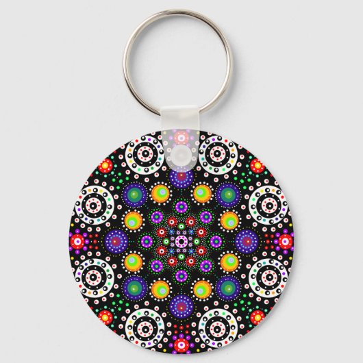Porte-clés Dot psychédélique Mandala (Verso)