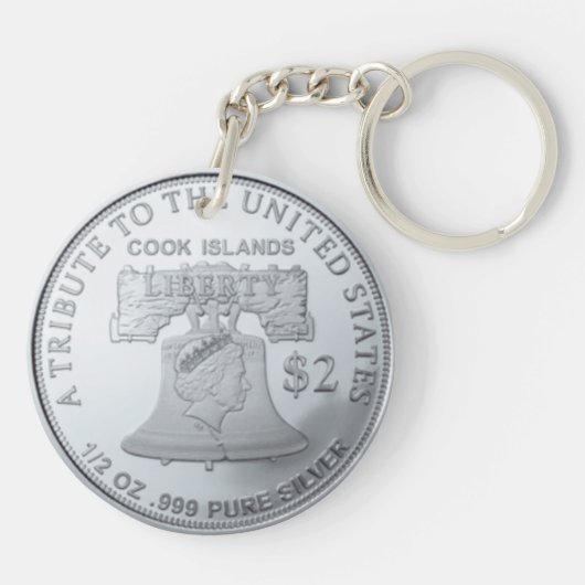 PORTE-CLÉS DOUBLE AIGLE D'ARGENT (Dos)