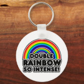 Porte-clés Double arc-en-ciel si intense (Recto)