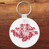 Porte-clés Double bonheur Fleurs (Recto)