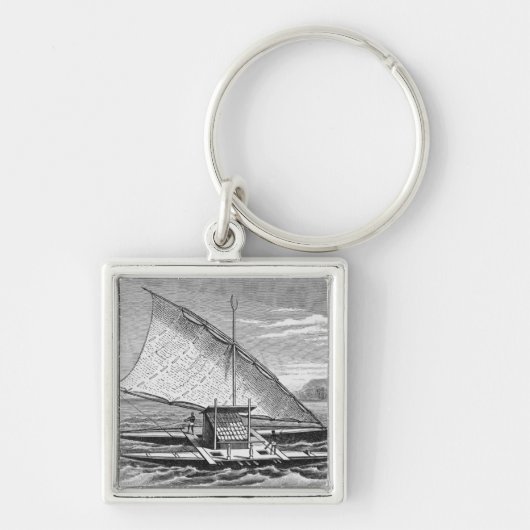 Porte-clés Double canoë de Fijian de l'histoire de (Devant)