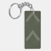Porte-clés double Chevron vert mousse – Personnali (Devant gauche)