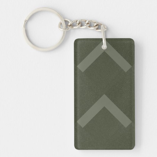 Porte-clés double Chevron vert mousse – Personnali (Devant)