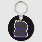 Porte-clés Double Chonky Black Cat Keychain (Recto)
