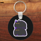 Porte-clés Double Chonky Black Cat Keychain (Recto)