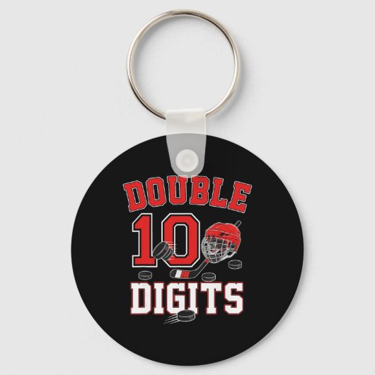 Porte-clés Double Digits 10e anniversaire garçon de 10 ans ho (Recto)