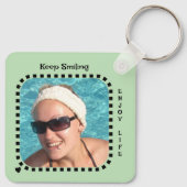 Porte-clés Double face 2 photos nom soleil vert (Dos)