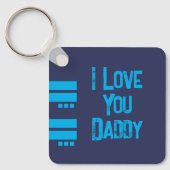 Porte-clés Double face amour papa ajouter nom marine bleu pho (Recto)