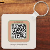 Porte-clés double face avec code QR et logo de ton (Verso)