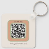Porte-clés double face avec code QR et logo de ton (Dos)