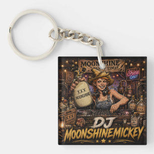 Porte-clés double face DJ MOONSHINEMICKEY