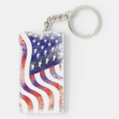 Porte-clés double face drapeau américain (Dos)
