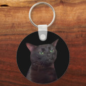 Porte-clés double face Mème de chat déconnecté (Recto)