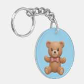 Porte-clés double face personnalisé Teddy et Couro (Devant gauche)
