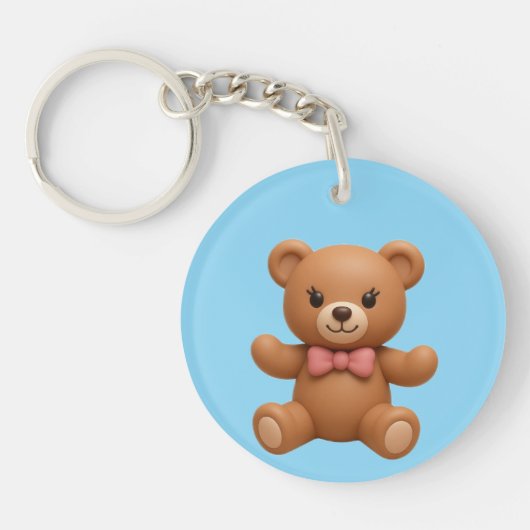 Porte-clés double face personnalisé Teddy et Couro (Devant)