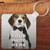 Porte-clés Double face simple à 2 photos (Verso)