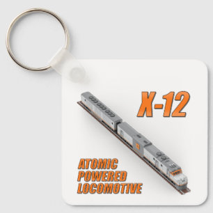 Porte-clés double face X-12 Locomotive à propulsio