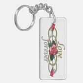 Porte-clés Double Infinité - Amour Rose pour toujours (Devant gauche)