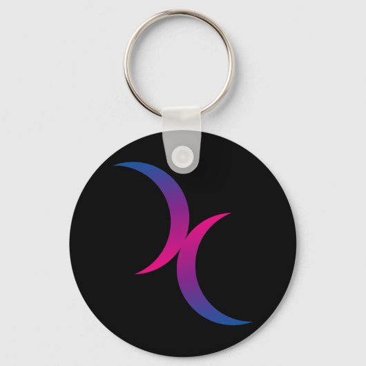 Porte-clés Double lune bisexuelle (Recto)