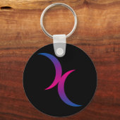 Porte-clés Double lune bisexuelle (Recto)