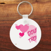 Porte-clés Double problème Coeurs roses Partie 1 (Recto)