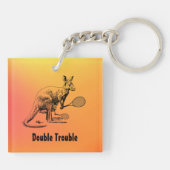 Porte-clés Double problème Kangaroo Tennis Player (Dos)