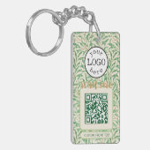 Porte-clés Double QR Code pour les affaires William Morris Gr (Devant gauche)