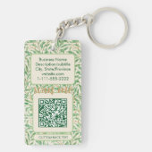 Porte-clés Double QR Code pour les affaires William Morris Gr (Dos)