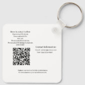 Porte-clés Double Sided Business Card Square Keychain (Dos)