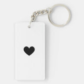 Porte-clés Double-Sided Keychain with Heart Accent (Dos)