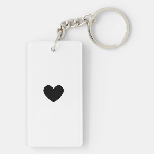 Porte-clés Double-Sided Keychain with Heart Accent (Dos)
