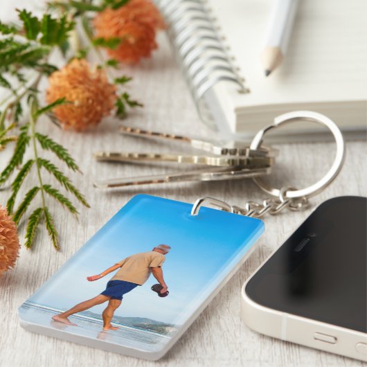 Porte-clés Double-Sided Rectangle Memorial Keychain (Devant droit)