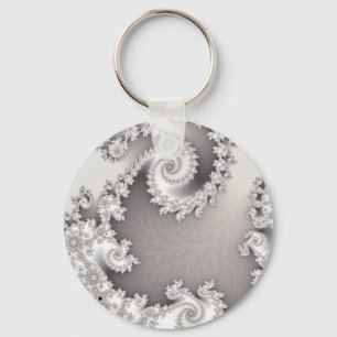 Porte-clés double spirale argenté