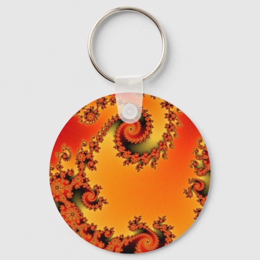 Porte-clés double spirale flamme ardente (Recto)