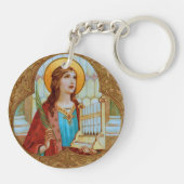Porte-clés Double Ste Cécile de Rome (BK 003) (Dos)