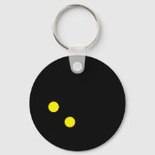 Porte-clés Double yellow dot squash ball metal keychain (Recto)