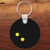 Porte-clés Double yellow dot squash ball metal keychain (Recto)