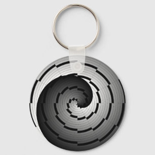 Porte-clés Double Yin Yang Spiral par Kenneth Yoncich