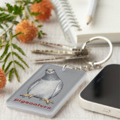 Porte-clés Doux pigeons rectangulaires (Devant droit)