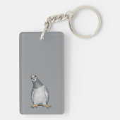 Porte-clés Doux pigeons rectangulaires (Dos)
