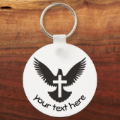 Porte-clés Dove avec croix (Recto)