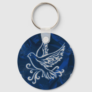 Porte-clés Dove sur Blue Foil