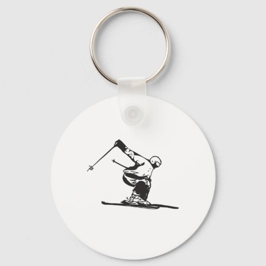 Porte-clés Downhill Skiing Skier  (Recto)