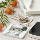 Porte-clés Downton Cat | Bejewted With Lace (Devant Droit)