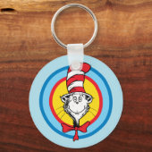 Porte-clés Dr. Seuss | Graphisme de tête de Chat dans le Chap (Recto)