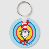Porte-clés Dr. Seuss | Graphisme de tête de Chat dans le Chap (Verso)